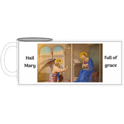 Annunciation, Catholic Mug, Catholic gift, Stocking stuffer, Baptism, Holy Communion, Confirmation, Present, Angel Gabriel - Image 6