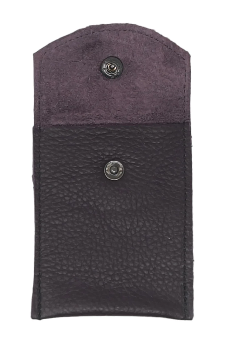 End of line Purple Rosary pouch, small pouch, rosary case, coin purse, leather rosary case, rosary bag, rosary devotion, rosary pouch - Image 3