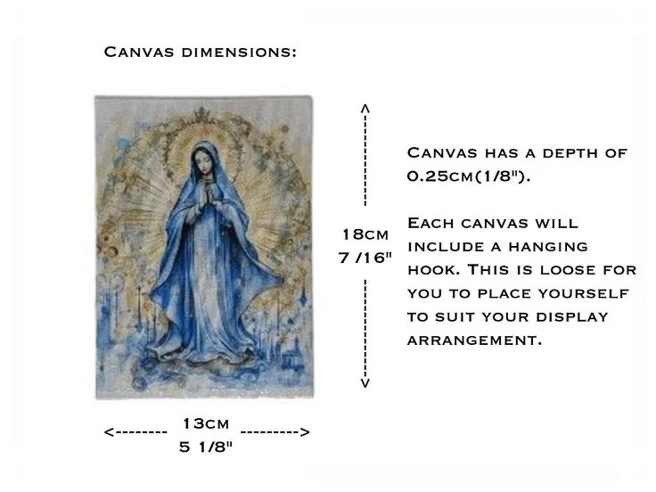 Our Lady of Grace, Home Altar, Canvas Image, Devotional Décor, Venerated Mary, Spiritual Artwork, Rosary Image, Catholic, Virgin Mary - Image 3