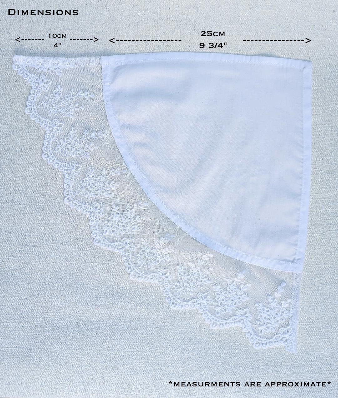 Corner shelf cloth, Altar cloth, Polcotton with lace edging - Image 5