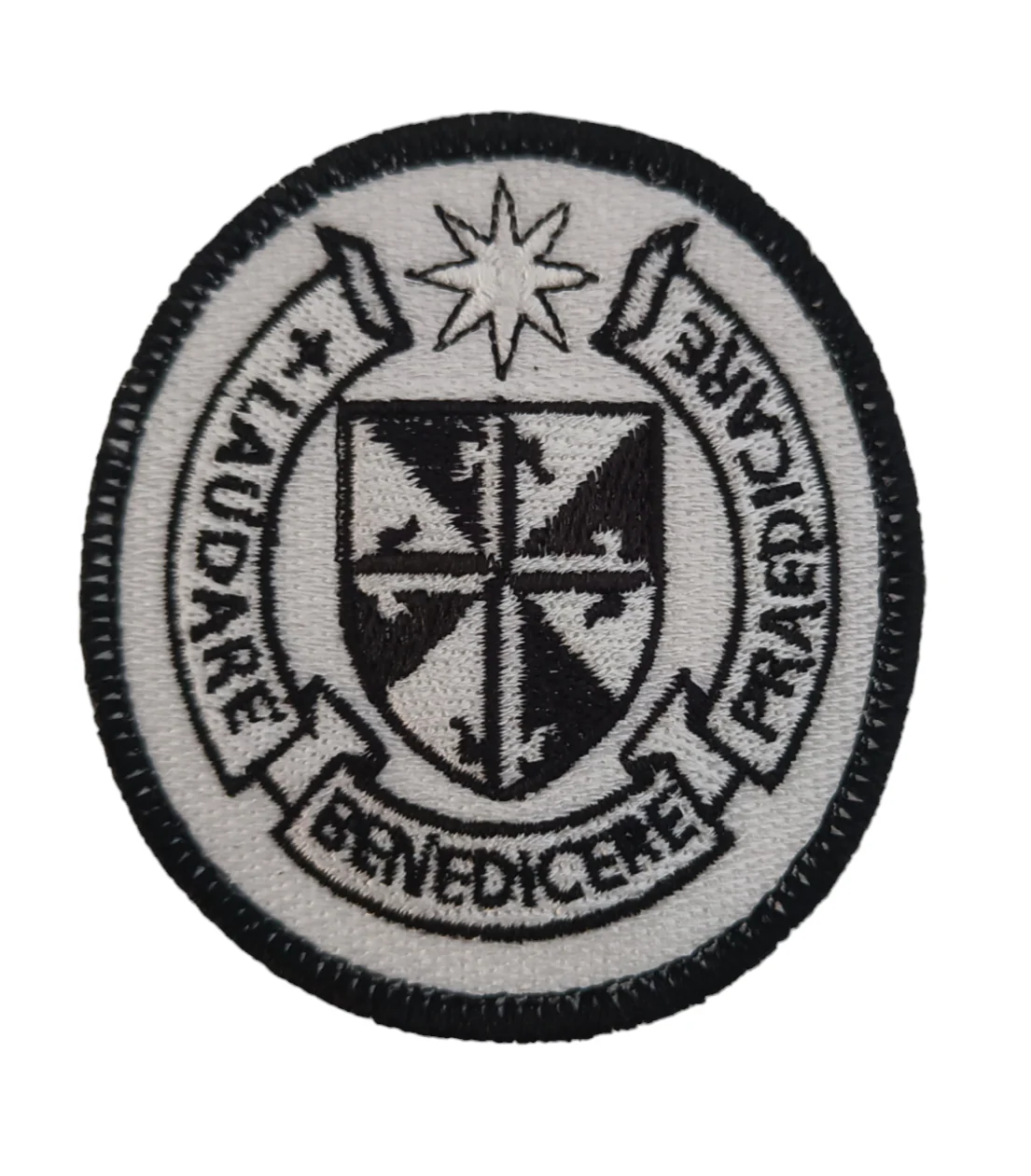 Dominican badge, St Martin de Porres, religious patch, iron on badge, sew on patch, embroidered bage, embroidered patch, pilgrimage