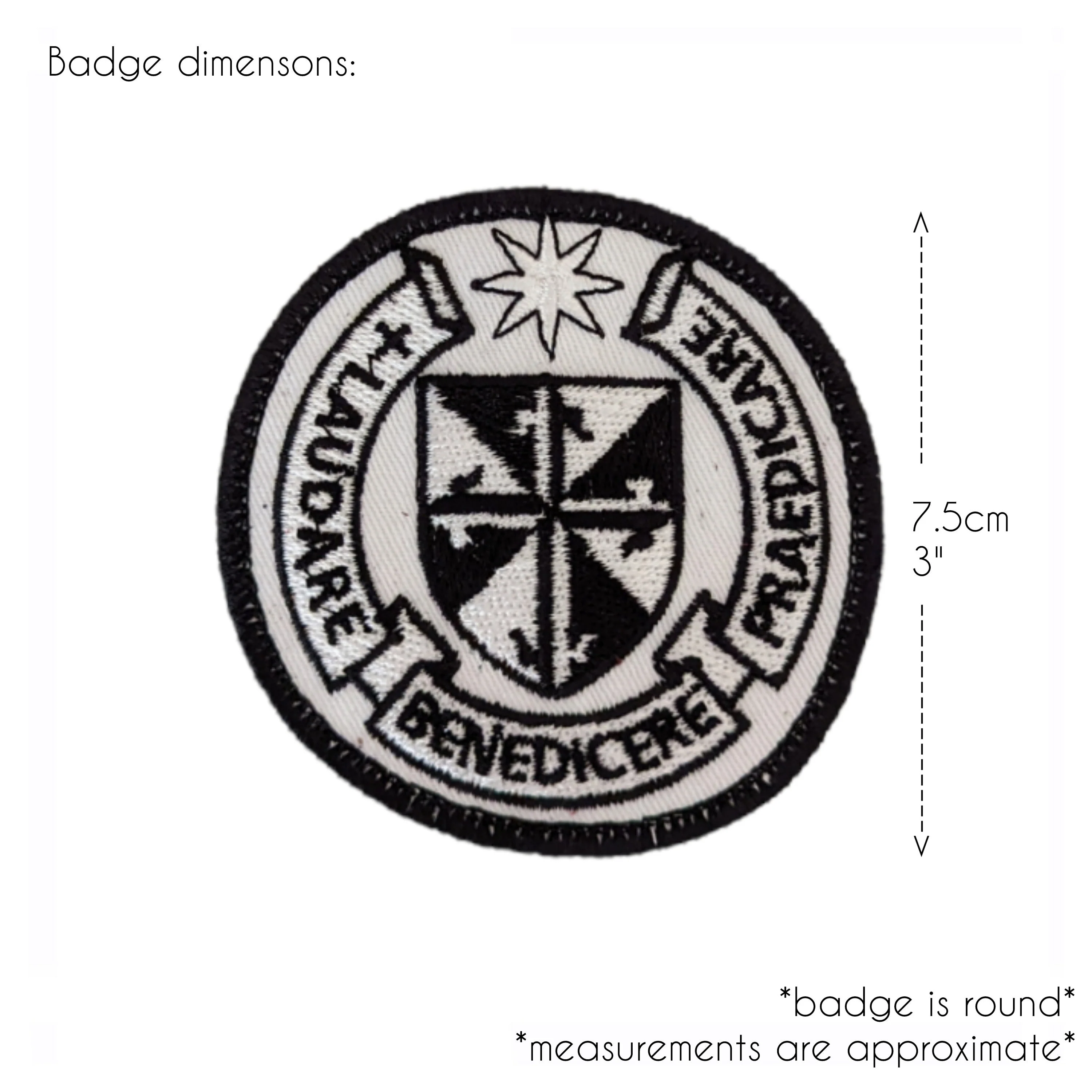 Dominican badge, St Martin de Porres, religious patch, iron on badge, sew on patch, embroidered bage, embroidered patch, pilgrimage - Image 2