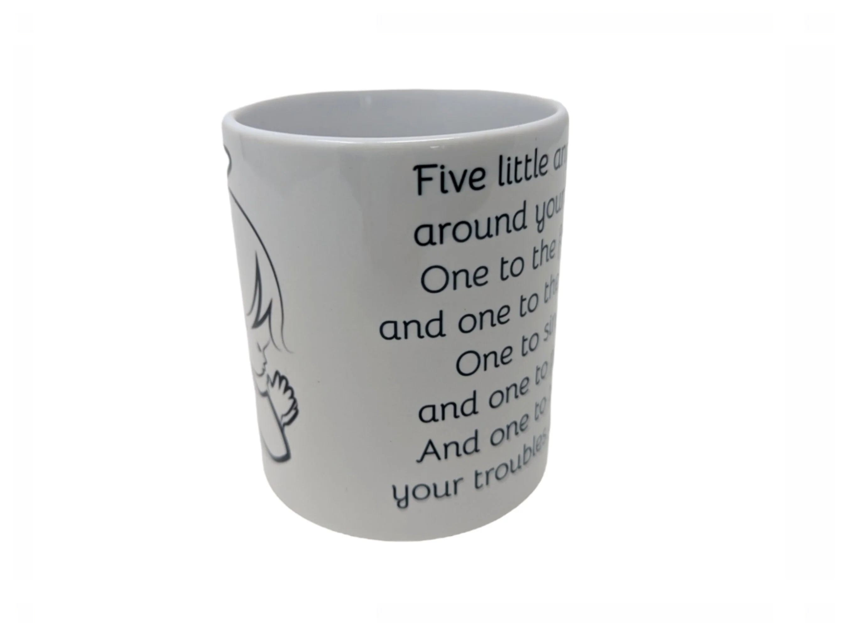 Five little Angels prayer, Catholic Mug, Catholic gift, Stocking stuffer, Baptism, Holy Communion, Confirmation, Present - Image 2