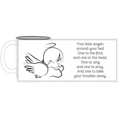 Five little Angels prayer, Catholic Mug, Catholic gift, Stocking stuffer, Baptism, Holy Communion, Confirmation, Present - Image 4