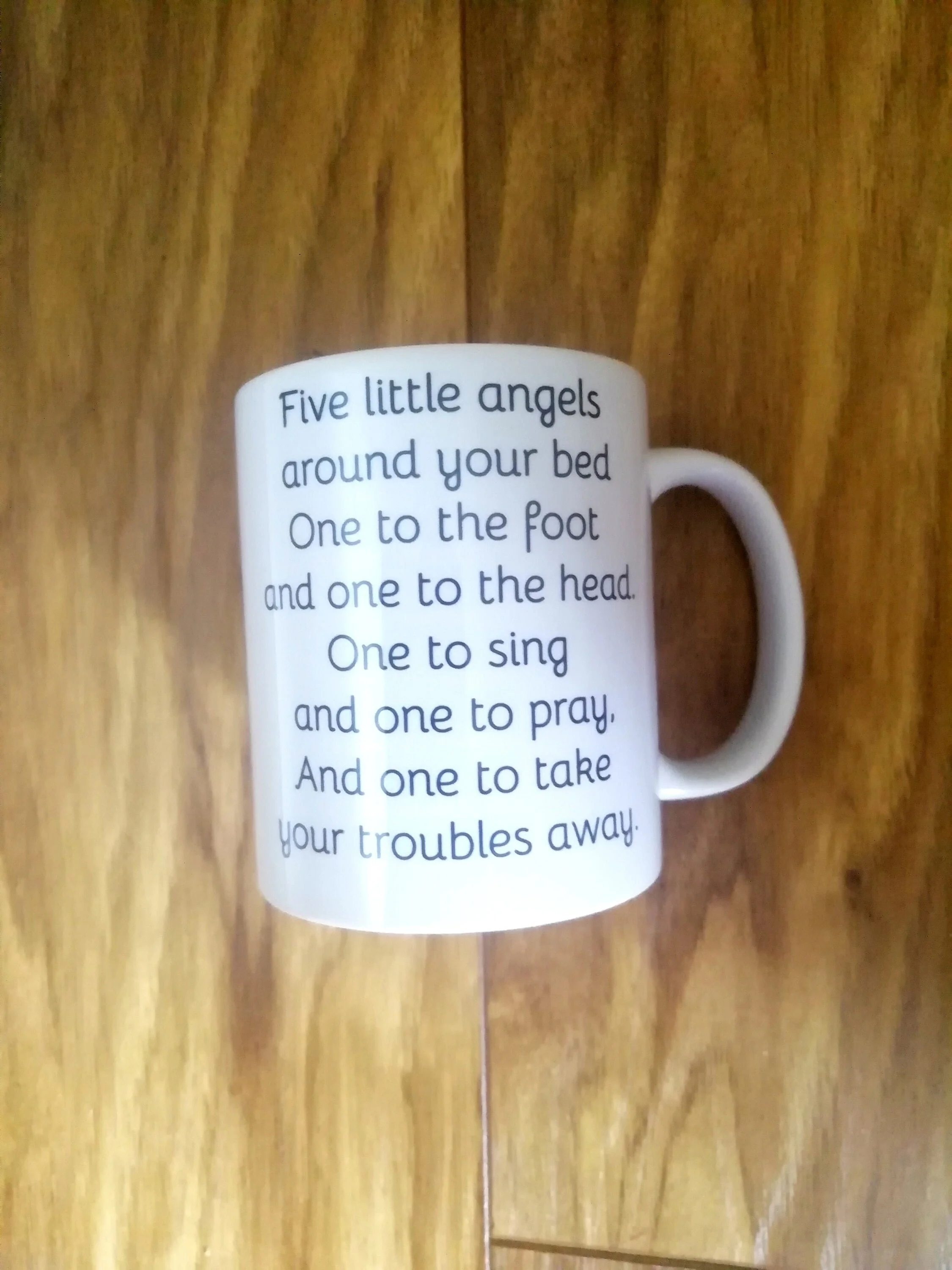 Five little Angels prayer, Catholic Mug, Catholic gift, Stocking stuffer, Baptism, Holy Communion, Confirmation, Present - Image 6
