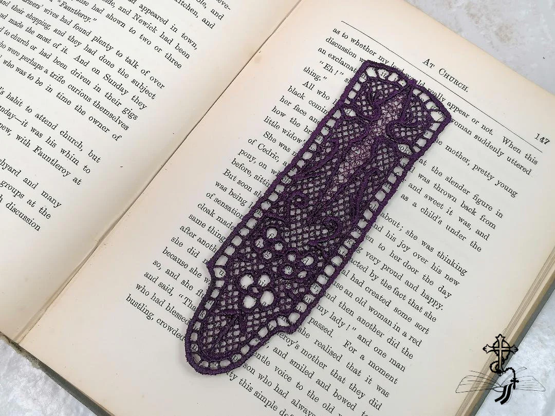 Lace bookmark, bookmark, freestanding lace, lace bookmarks, book accessories, lace anniversary, embroidered bookmark, 13th anniversary - Image 4
