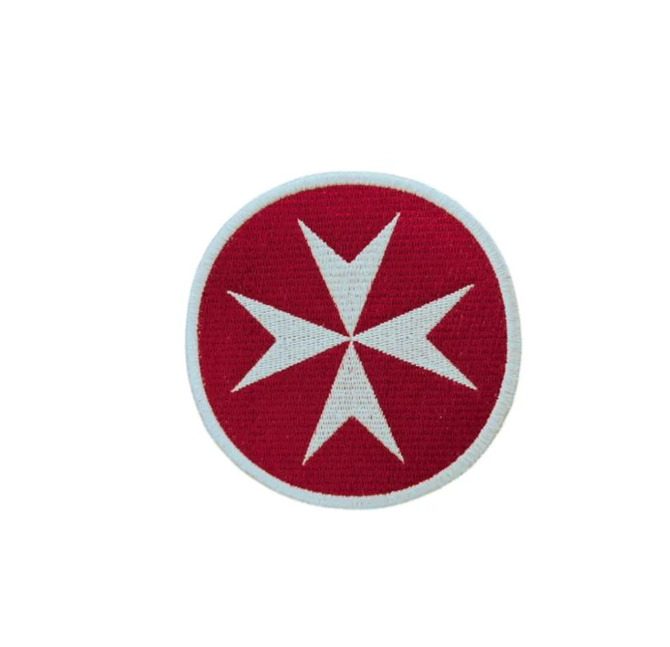 Maltese Cross Badge, Cross of St John, Malta, pilgrim backpack patch, rucksack patch, Pilgrimage, outdoor adventure, nature trail - Image 2