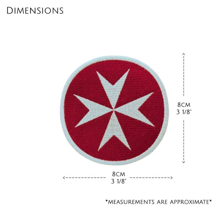 Maltese Cross Badge, Cross of St John, Malta, pilgrim backpack patch, rucksack patch, Pilgrimage, outdoor adventure, nature trail - Image 3