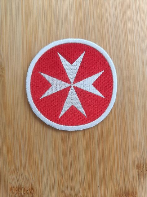 Maltese Cross Badge, Cross of St John, Malta, pilgrim backpack patch, rucksack patch, Pilgrimage, outdoor adventure, nature trail - Image 5