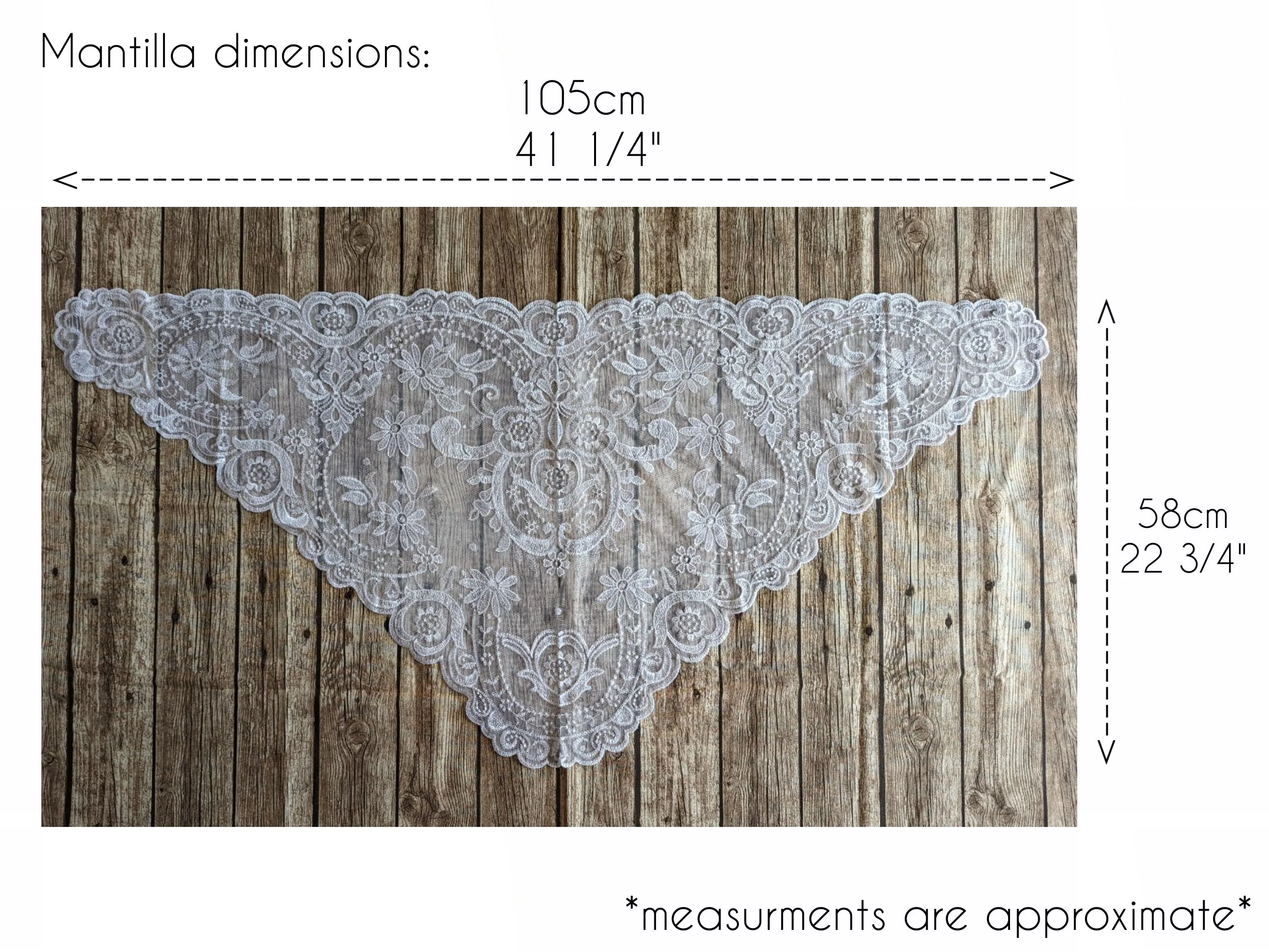 Spanish Style Catholic Church Head Covering | Blue Lace Mantilla Veil | Chapel Veil for Mass & Eucharistic Adoration - Image 6