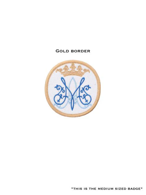 1- Marian symbol with crown patch, religious patch, iron on badge, sew on patch, embroidered badge, embroidered patch, crown, pilgrimage - Image 5