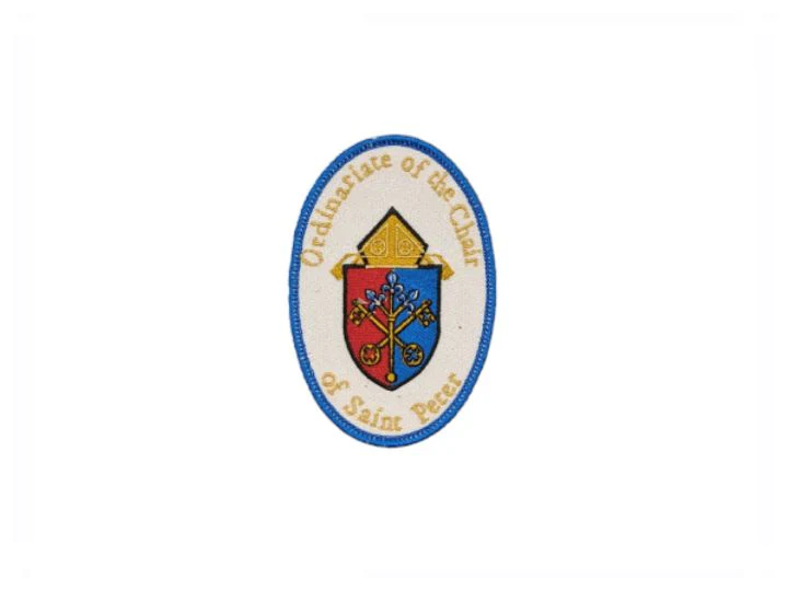 Ordinariate USA badge, religious patch, iron on badge, sew on, embroidered badge, embroidered patch, pilgrimage, United States, Canada - Image 2