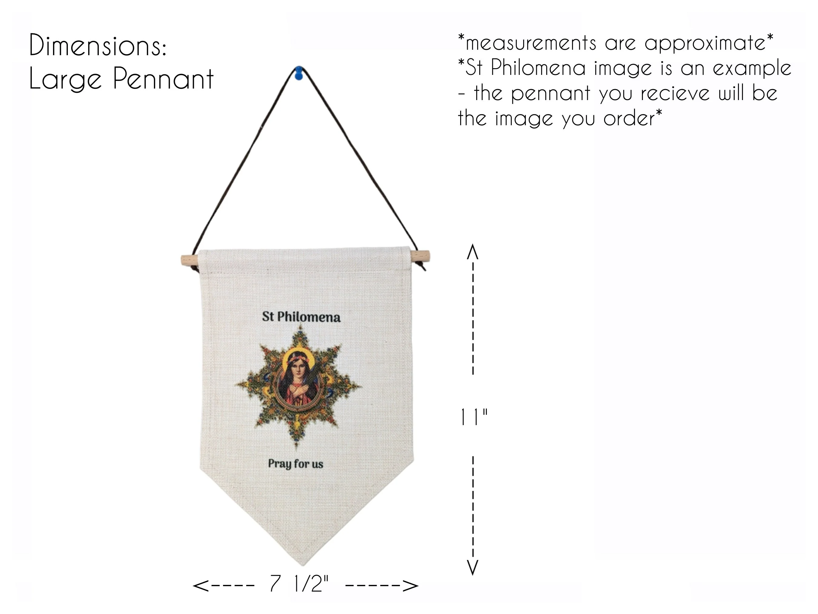 Our Lady of Walsingham Pennant, Mini Banner, Catholic Religious Sacramental, Devotional, Pilgrimage, Rosary, Oratory Prayer, Prayer Corner - Image 3
