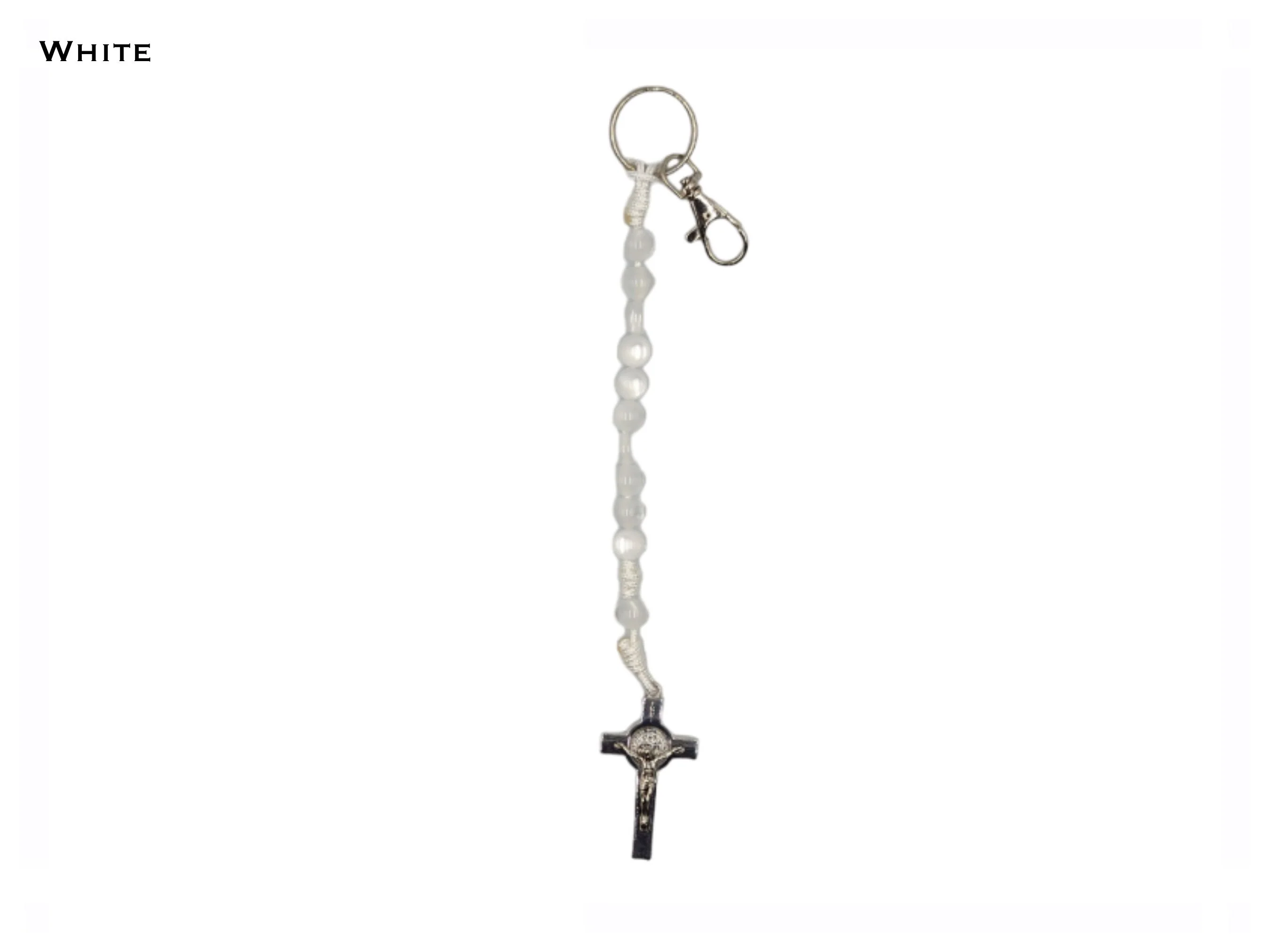 Paracord Rosary keyring, One decade metal & knot Rosary, Strong, Catholic Rosary, Pilgrimages, Knotted Rosary, Unbreakable, Waterproof - Image 3