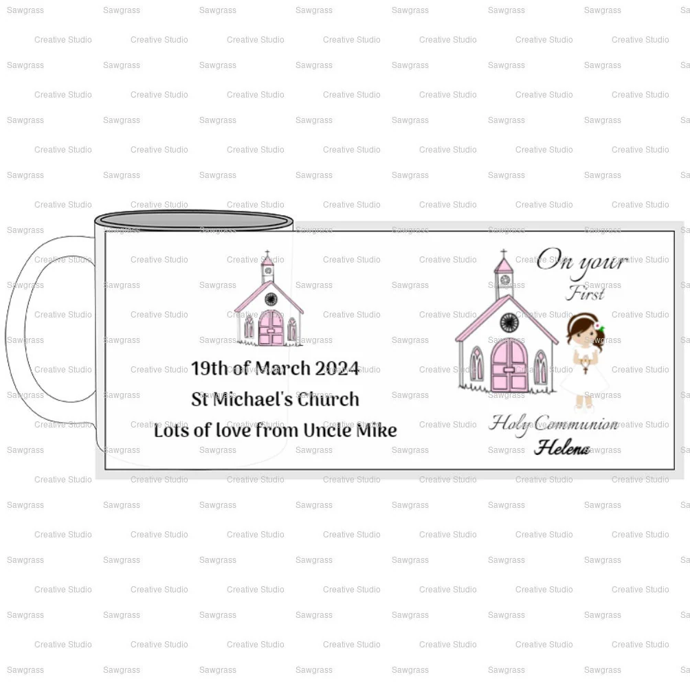 Personalized Holy Communion Mug, Catholic Mug, Religious gift, Stocking stuffer, First Communion, Holy Eucharist, Gift for her, Sacrament - Image 4