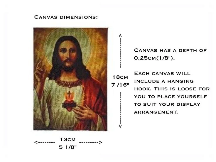 Sacred Heart of Jesus, Home Altar Canvas Home Altar Image, Devotional Print, Faith Inspiration, Catholic Devotion, Treasured Gift, Artwork - Image 3