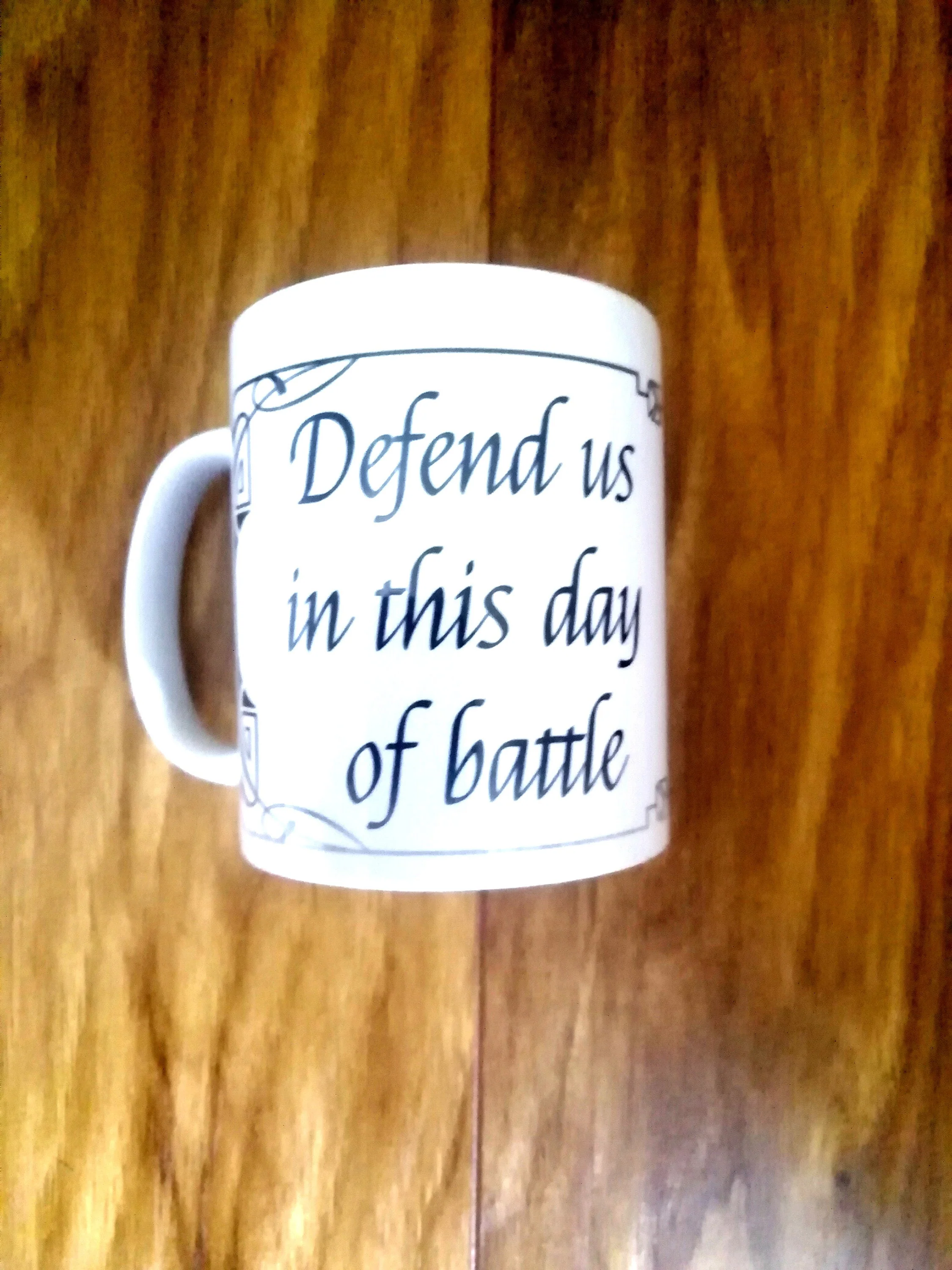 St Michael, Defend us in this day of battle, Catholic Mug, Catholic gift, Stocking stuffer, Baptism, Holy Communion, Confirmation, Present - Image 4