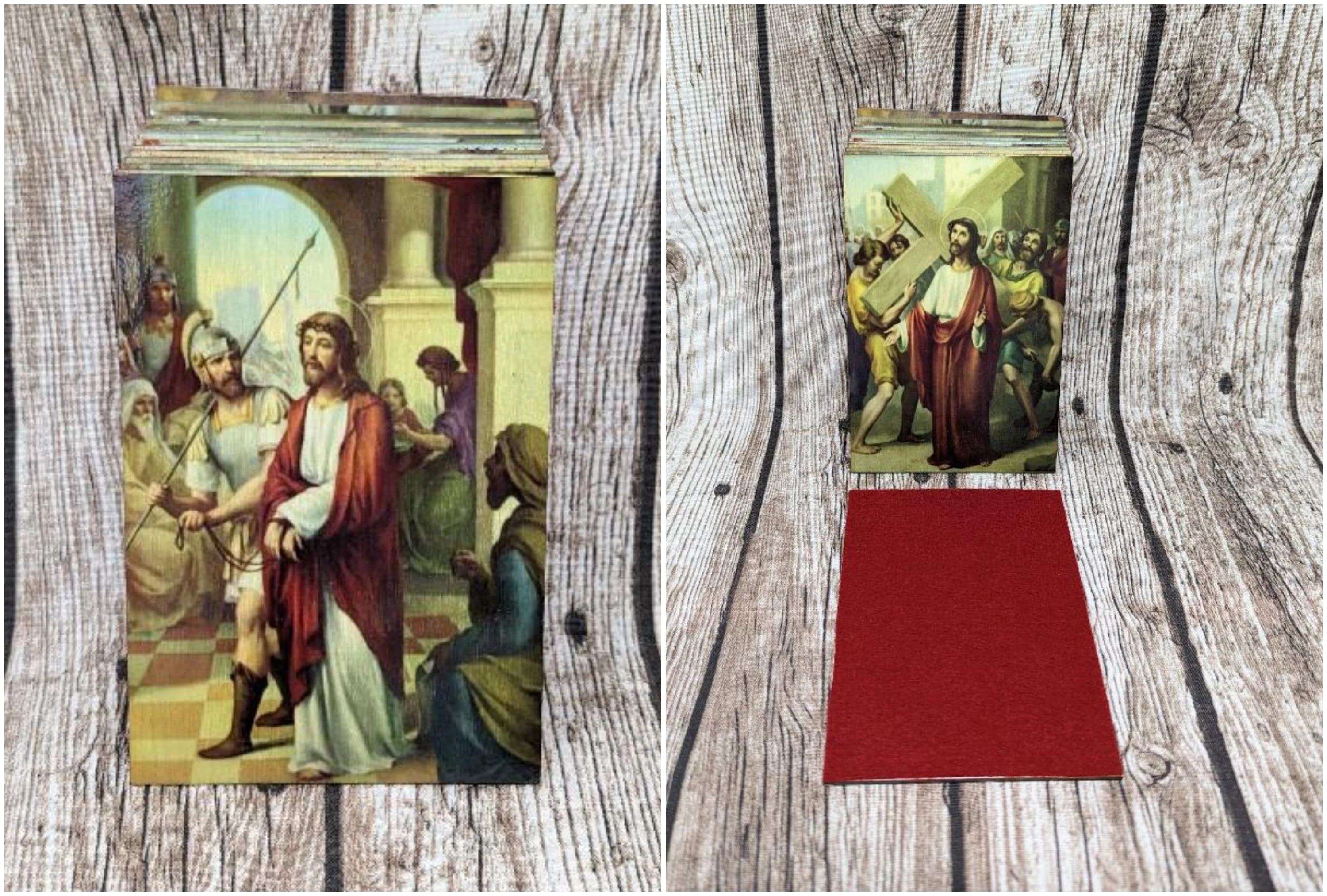 Stations of the Cross, Religious Gift, Jesus, Catholic, Balsa wood tiles, Via Crucis, Via Dolorosa, Mount Calvary, Passion of Christ - Image 3