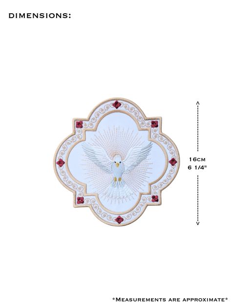 The Holy Ghost Orphrey, Holy Spirit, Iron on Patch, Vestment making, Embroidered Orphrey, Ecclesiastical vestment making, The Holy Spirit - Image 3