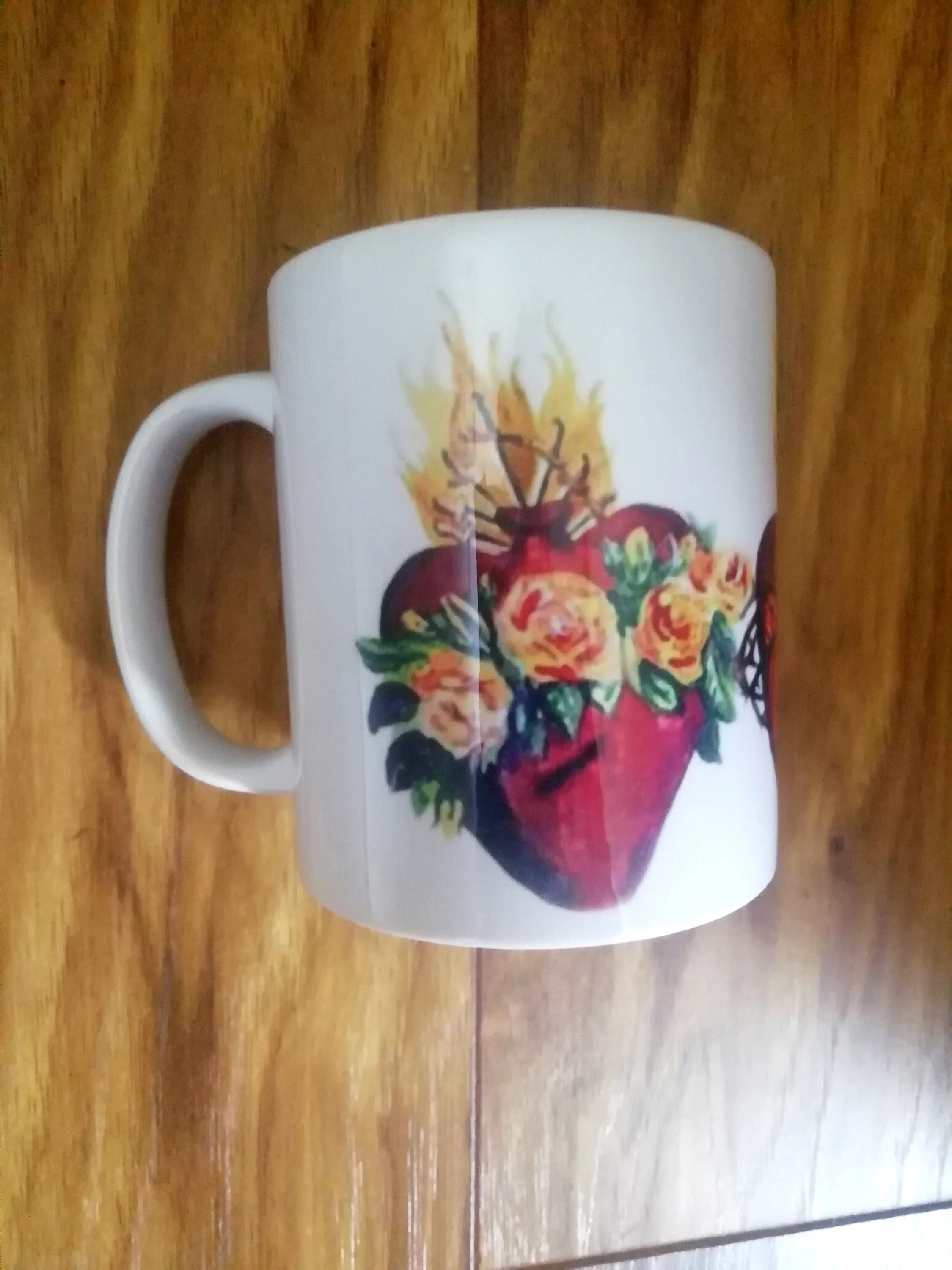 Three Sacred Hearts, Jesus, Mary and Joseph , Catholic Mug, Catholic gift, Stocking stuffer, Baptism, Holy Communion, Confirmation, Present - Image 4